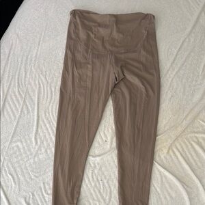 Tan High-Waisted Leggings